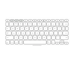 Keys-To-Go 2 for iPad - Pale Gray - English US (QWERTY)