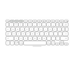 Keys-To-Go 2 - Pale Gray - English US (QWERTY)