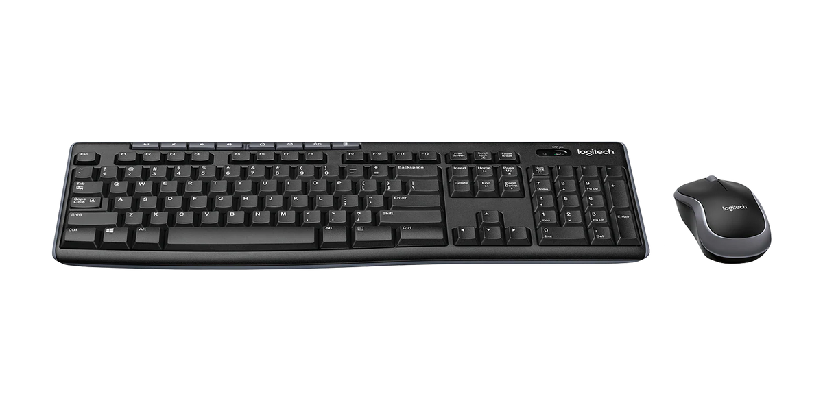 MK270 Wireless Keyboard and Mouse Combo - Black - English US (QWERTY)