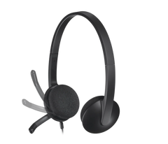 H340 USB Computer Headset - Black